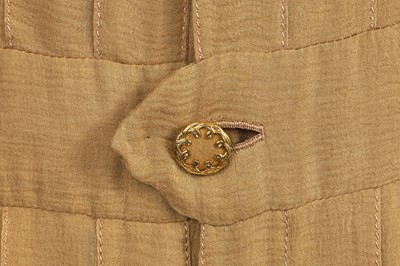 Lot 36 - A Chanel haute couture by Karl Lagerfeld buff silk chiffon dress, Spring-Summer 1993