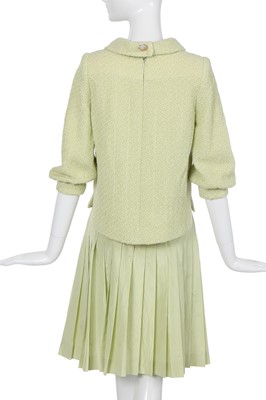 Lot 28 - A Chanel haute couture by Karl Lagerfeld lime green ensemble, Spring-Summer 2001