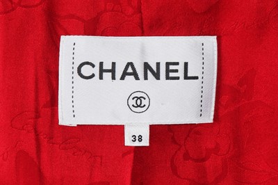 Lot 4 - A Chanel by Karl Lagerfeld red tweed coat, 'Paris Cosmopolite' collection, Metiers d'Art, Pre-Fall 2017