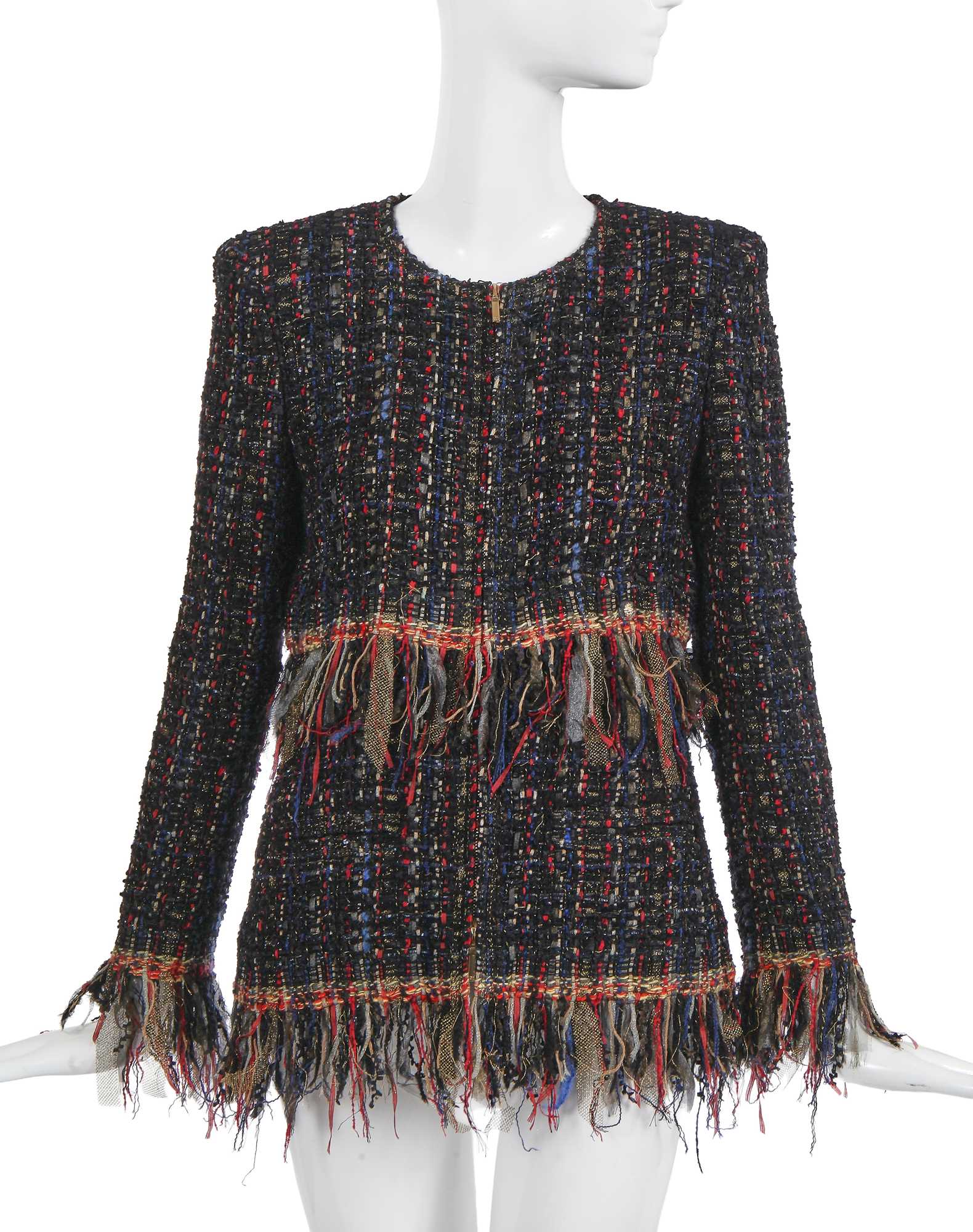 Lot 3 - A Chanel by Karl Lagerfeld fantasy tweed jacket, 'Paris Cosmopolite' collection, Metiers d'Art, Pre-Fall 2017