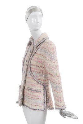 Lot 6 - A Chanel by Karl Lagerfeld pastel tweed jacket and pink cape, 'Chanel Airspace' collection, Autumn-Winter 2017-18