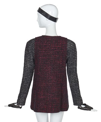 Lot 2 - A Chanel by Karl Lagerfeld black and red tweed jacket, 'Chanel Airspace' collection, Autumn-Winter 2017-18