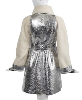 Lot 7 - A Chanel by Karl Lagerfeld silver sheepskin coat, 'Chanel Airspace' collection, Autumn-Winter 2017-18