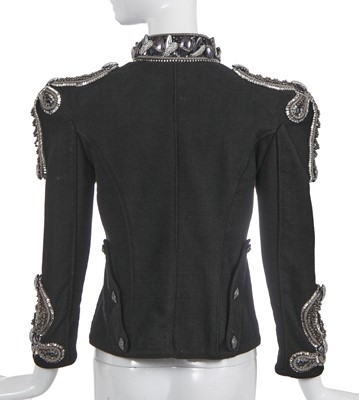 Lot 180 - A Balmain by Christophe Decarnin embellished black cotton jacket, Spring-Summer 2009
