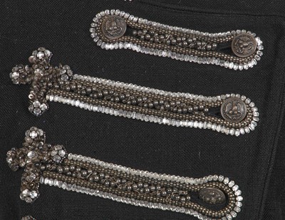 Lot 180 - A Balmain by Christophe Decarnin embellished black cotton jacket, Spring-Summer 2009