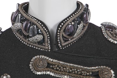 Lot 180 - A Balmain by Christophe Decarnin embellished black cotton jacket, Spring-Summer 2009