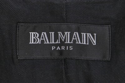 Lot 180 - A Balmain by Christophe Decarnin embellished black cotton jacket, Spring-Summer 2009
