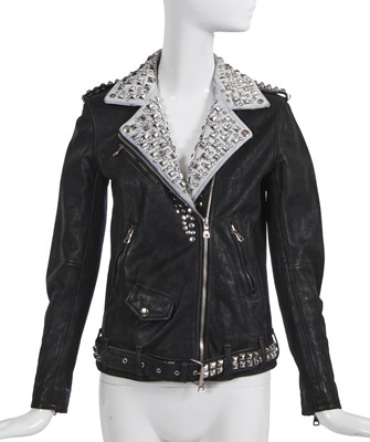 Lot 106 - A Balmain by Christophe Decarnin black leather jacket, Spring-Summer 2011