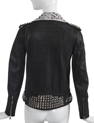 Lot 106 - A Balmain by Christophe Decarnin black leather jacket, Spring-Summer 2011