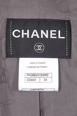 Lot 8 - A fine Chanel by Karl Lagerfeld felted grey wool coat, 'Paris-Bombay' collection, Métiers d'Art, Pre-Fall 2012