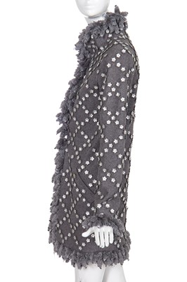 Lot 8 - A fine Chanel by Karl Lagerfeld felted grey wool coat, 'Paris-Bombay' collection, Métiers d'Art, Pre-Fall 2012