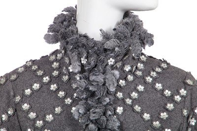 Lot 8 - A fine Chanel by Karl Lagerfeld felted grey wool coat, 'Paris-Bombay' collection, Métiers d'Art, Pre-Fall 2012