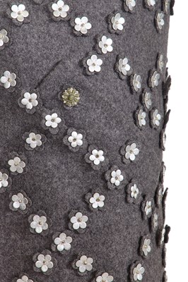 Lot 8 - A fine Chanel by Karl Lagerfeld felted grey wool coat, 'Paris-Bombay' collection, Métiers d'Art, Pre-Fall 2012