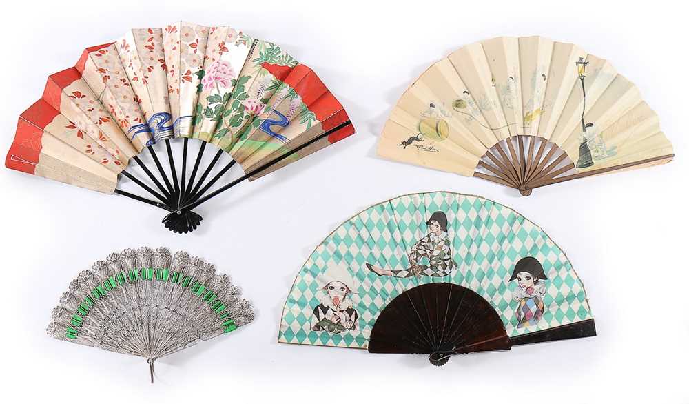 Lot 44 - A group of mainly printed Spanish fans,...