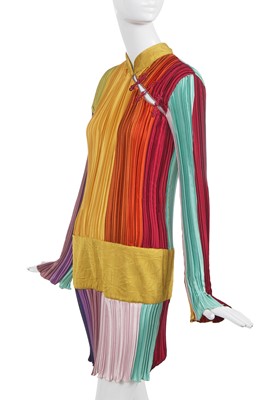 Lot 168 - A John Galliano multicoloured pleated dress, 'Esquimeau' collection, Autumn-Winter 2002-03