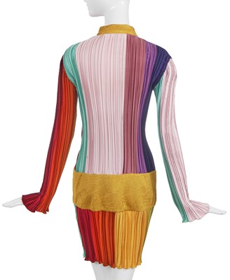 Lot 168 - A John Galliano multicoloured pleated dress, 'Esquimeau' collection, Autumn-Winter 2002-03