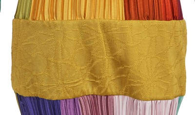 Lot 168 - A John Galliano multicoloured pleated dress, 'Esquimeau' collection, Autumn-Winter 2002-03