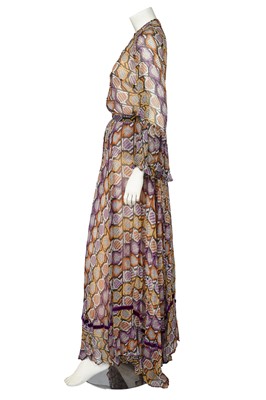 Lot 553 - A Thea Porter printed chiffon blouse and 'Gypsy' skirt, early 1970s