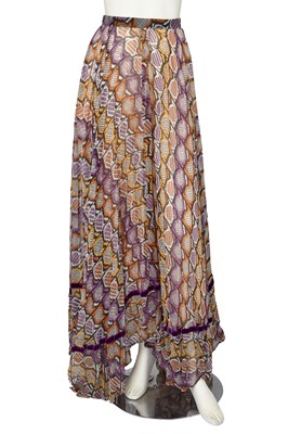 Lot 553 - A Thea Porter printed chiffon blouse and 'Gypsy' skirt, early 1970s