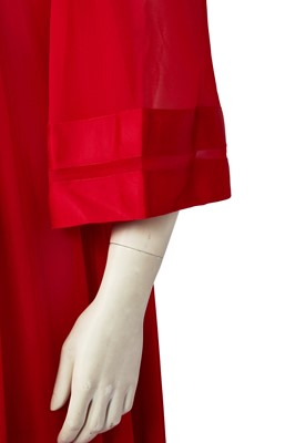 Lot 554 - A Thea Porter bright scarlet chiffon 'Faye' dress, 1970s