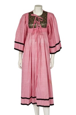 Lot 549 - A Thea Porter pink cotton summer dress, 1970s