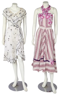 Lot 555 - Two Thea Porter summer dresses, 1970s