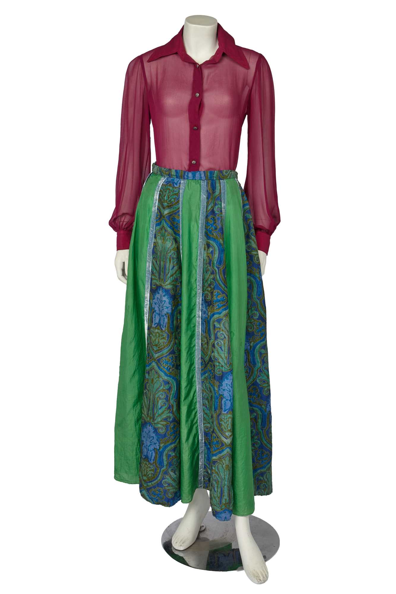 Lot 547 - A Thea Porter blouse and skirt, 1970s