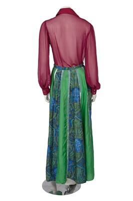 Lot 547 - A Thea Porter blouse and skirt, 1970s
