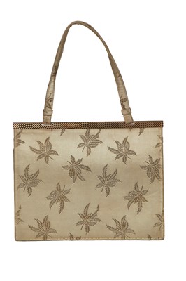 Lot 95 - A Cartier London gold silk brocade handbag, 1962