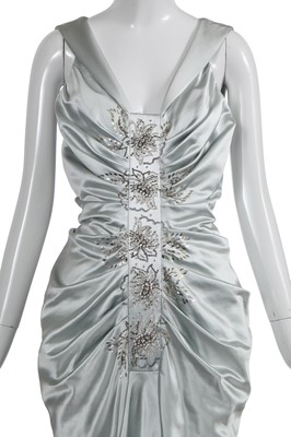 Lot 151 - A Christian Dior by John Galliano pale blue satin evening dress, commercial collection, 2007