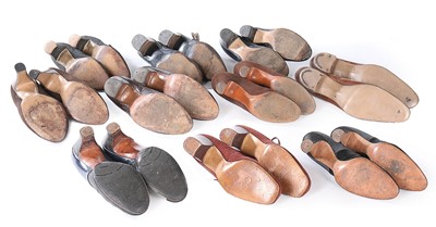 Lot 10 - Ten pairs of mainly brown leather/suede...