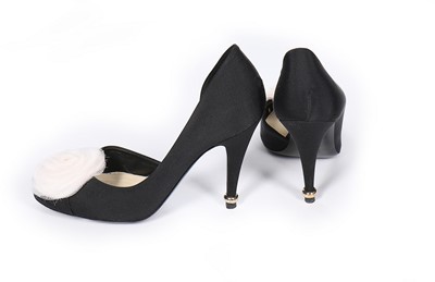Lot 127 - Two pairs of Chanel high-heeled shoes, modern,...