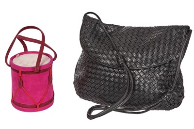 Lot 68 - A Bottega Veneta intrecciato leather shoulder bag, 1990s