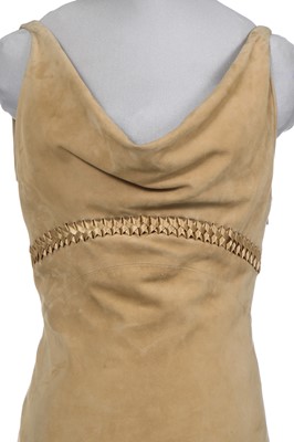 Lot 162 - A Christian Dior by John Galliano pale brown goat suede dress, pre-collection 2004