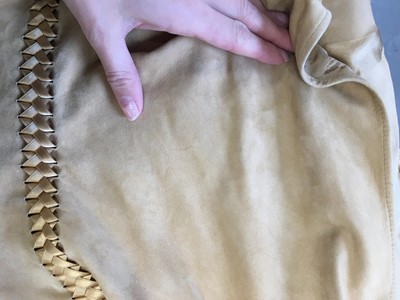 Lot 162 - A Christian Dior by John Galliano pale brown goat suede dress, pre-collection 2004