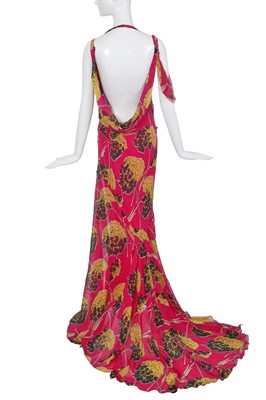 Lot 156 - A John Galliano carnation-print silk gown, 'Renee' collection, Autumn-Winter 2005-06