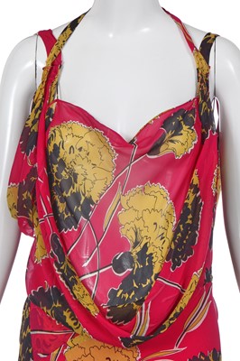 Lot 156 - A John Galliano carnation-print silk gown, 'Renee' collection, Autumn-Winter 2005-06