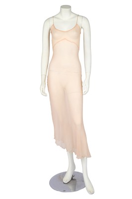 Lot 472 - A John Galliano pink chiffon slip dress, circa 1988