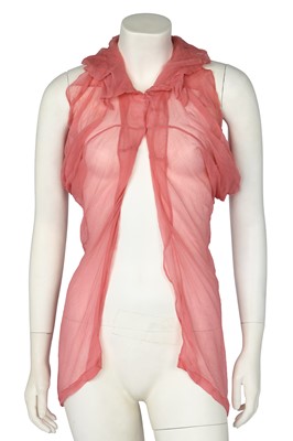 Lot 470 - A John Galliano pink chiffon top, circa 1988