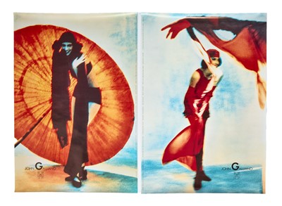 Lot 478 - Ten Javier Vallhonrat for John Galliano promotional posters, 'Charles James' collection, Spring-Summer 1989