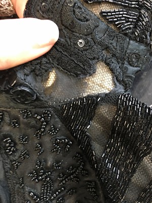 Lot 103 - Annabelle Neilson's Alexander McQueen by Sarah Burton beaded and embroidered black organza cocktail dress, Spring-Summer 2011