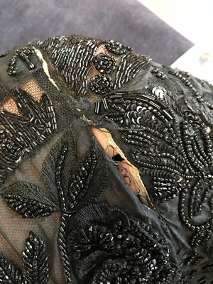 Lot 103 - Annabelle Neilson's Alexander McQueen by Sarah Burton beaded and embroidered black organza cocktail dress, Spring-Summer 2011