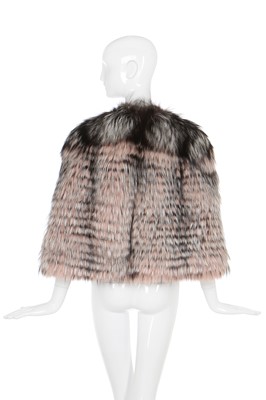 Lot 102 - Annabelle Neilson's Alexander McQueen by Sarah Burton pink-grey fox fur capelet, pre-Fall 2014