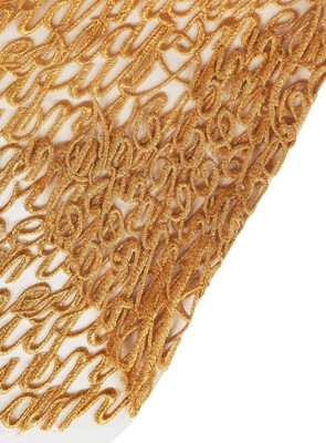Lot 116 - Annabelle Neilson's Alexander McQueen embroidered panel - possibly a tribute to Annabelle Neilson, circa 2010