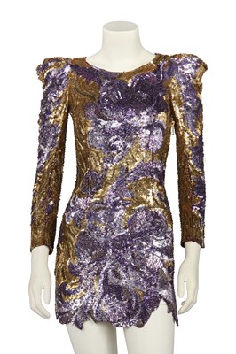 Lot 144 - A Balmain by Christophe Decarnin embellished mini dress, Autumn-Winter 2010-11