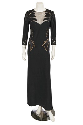 Lot 133 - An Alexander McQueen black satin and crêpe evening dress, commercial collection 2007