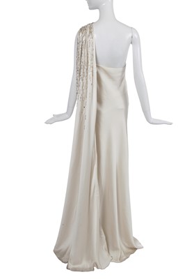 Lot 148 - A Christian Dior by John Galliano white crêpe evening gown, Cruise 2008