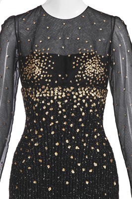 Lot 38 - A Chanel haute couture by Karl Lagerfeld gold embroidered evening gown, Autumn-Winter 1993-94