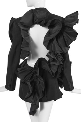 Lot 99 - An Alexander McQueen by Sarah Burton black wool blend jacket, Resort 2022