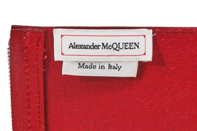 Lot 101 - An Alexander McQueen by Sarah Burton red leather bustier, circa 2019
